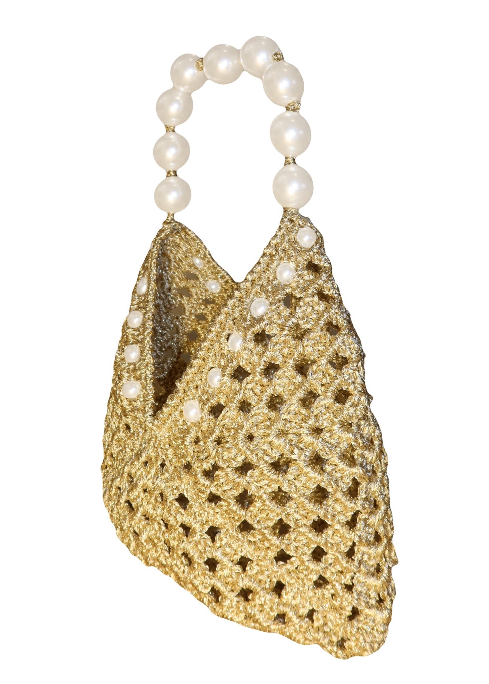 GAL CROCHET BAG , gold
