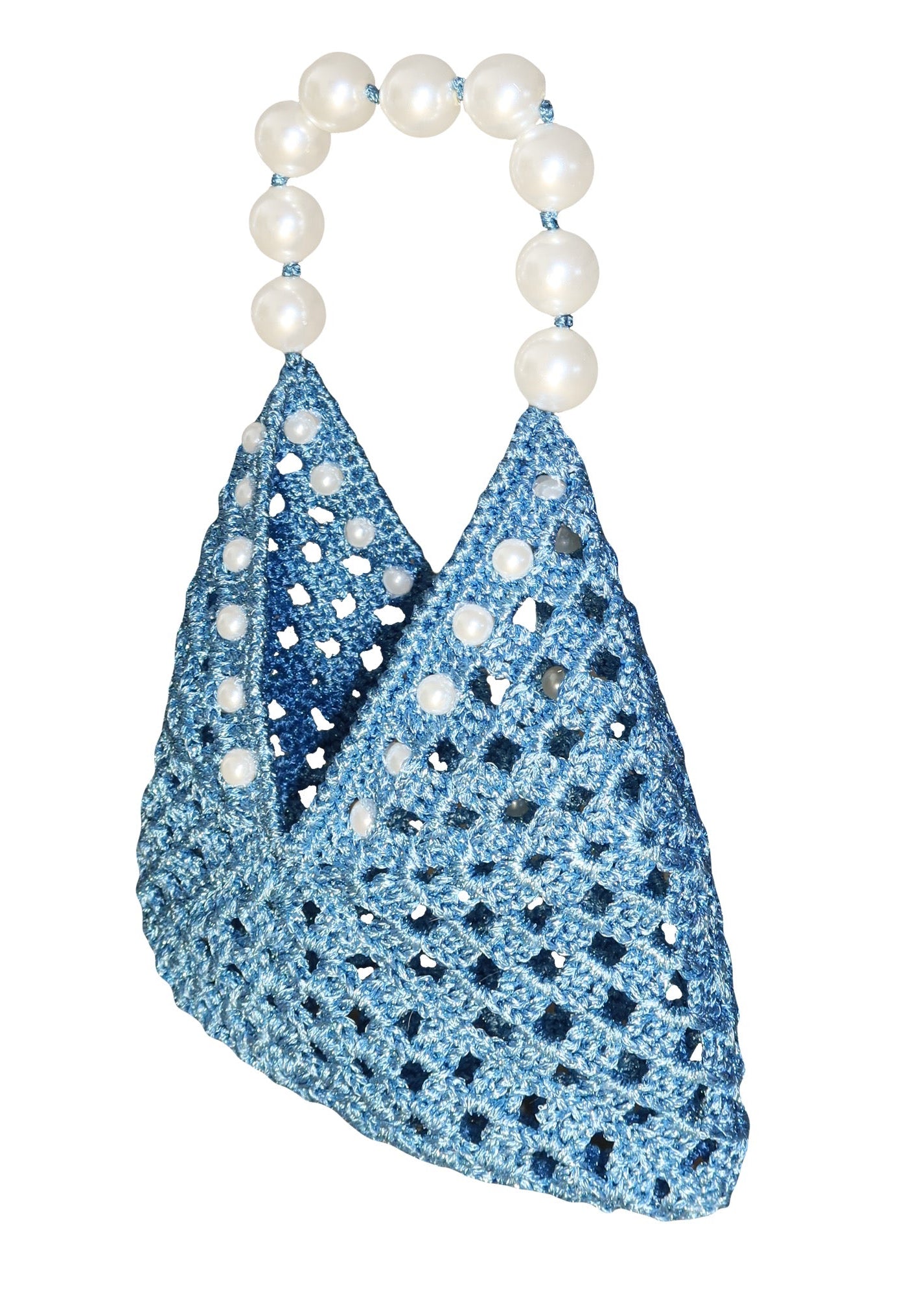 GAL CROCHET BAG , aqua blue