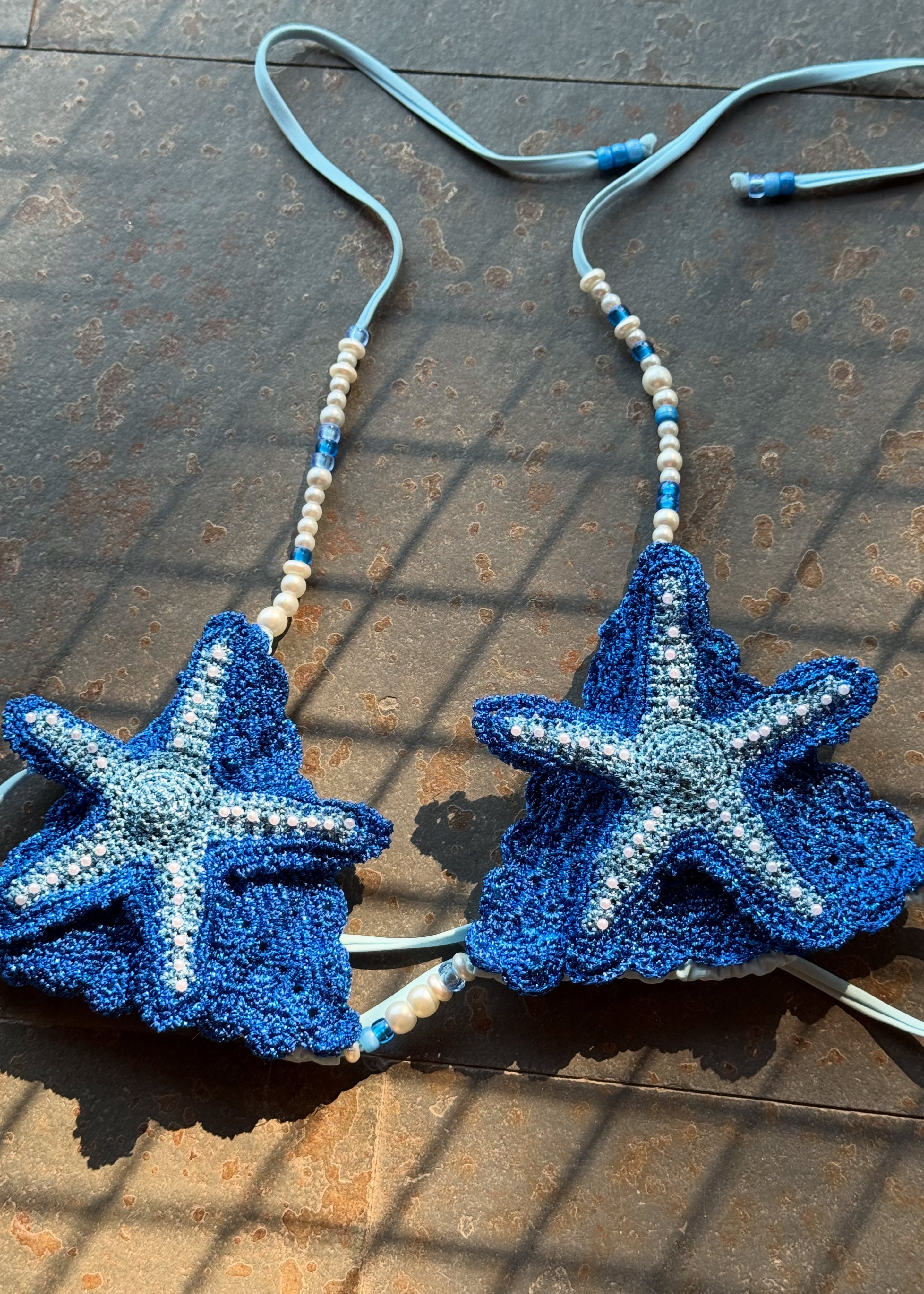DEEP BLUE CROCHET BIKINI